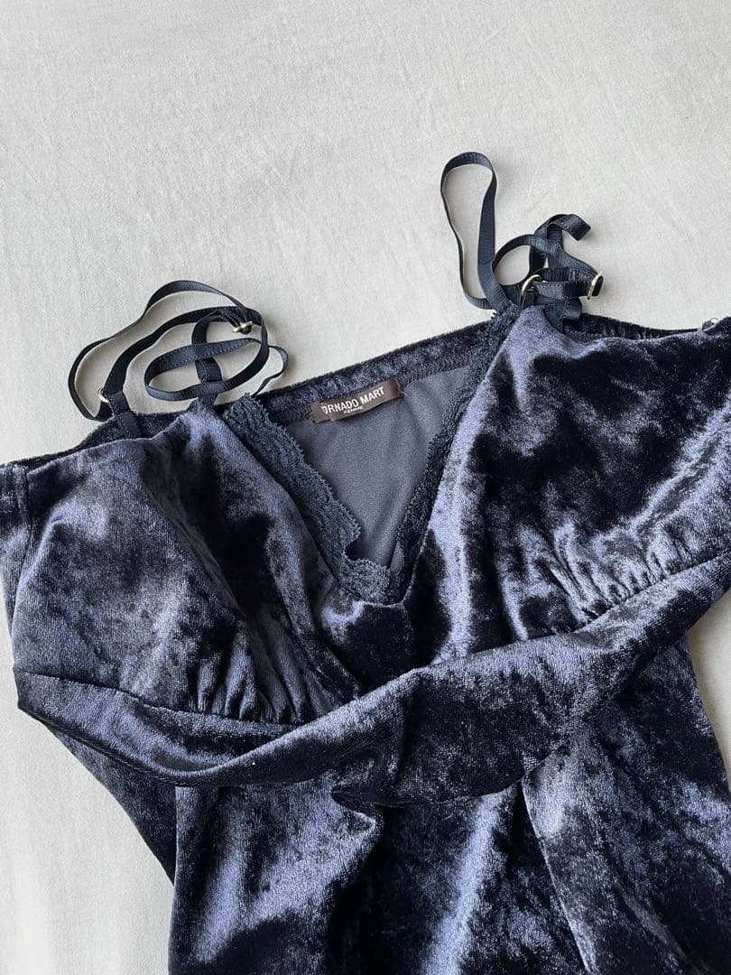 トップス TORNADO MART FEMME velour camisole