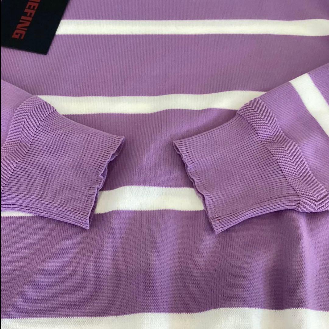 レディースウェア BRIEFING WOMEN STRIPE CREW NECK KNIT M