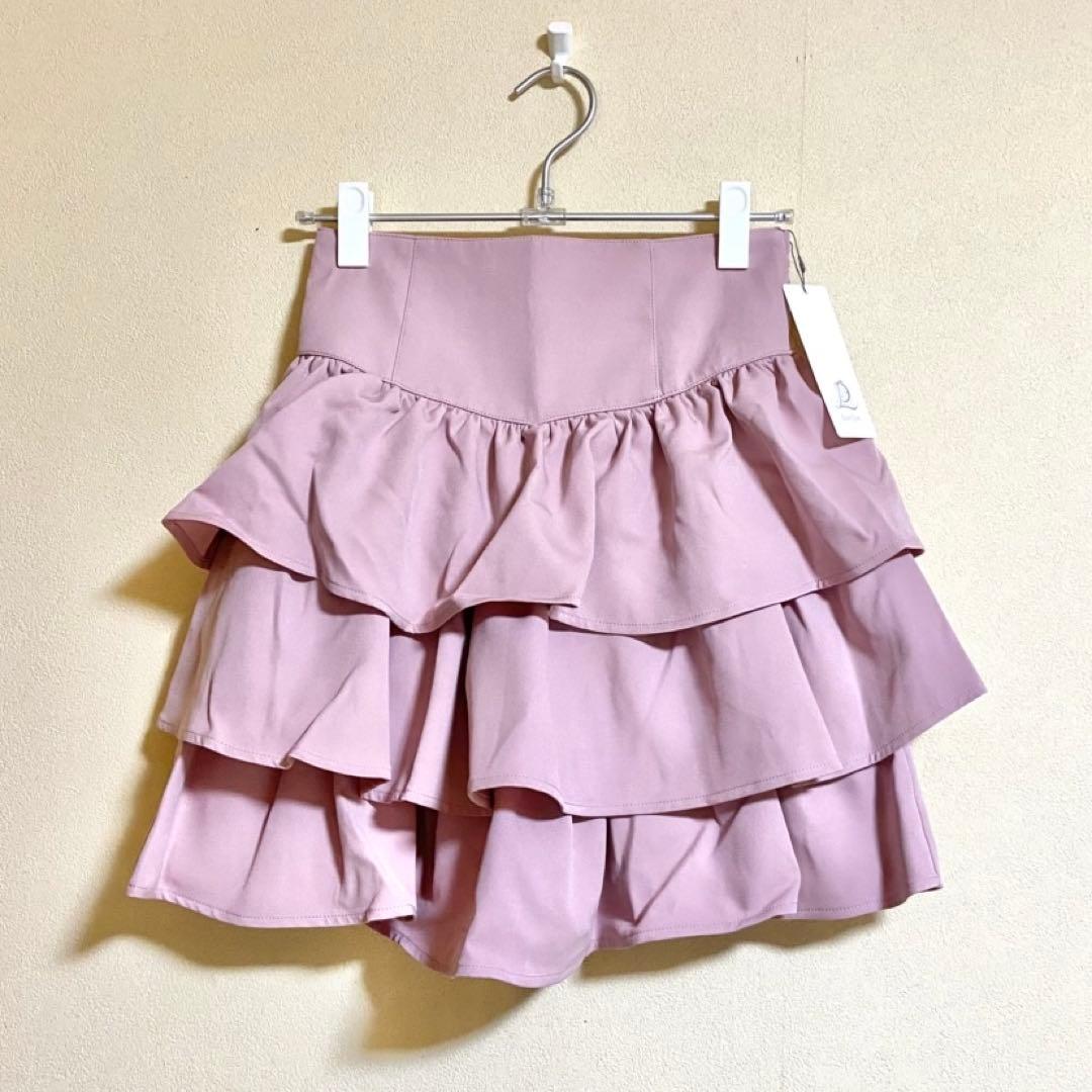 【Sayaka】Lovilyn -5kg三段フリルミニスカート ピンク 黒