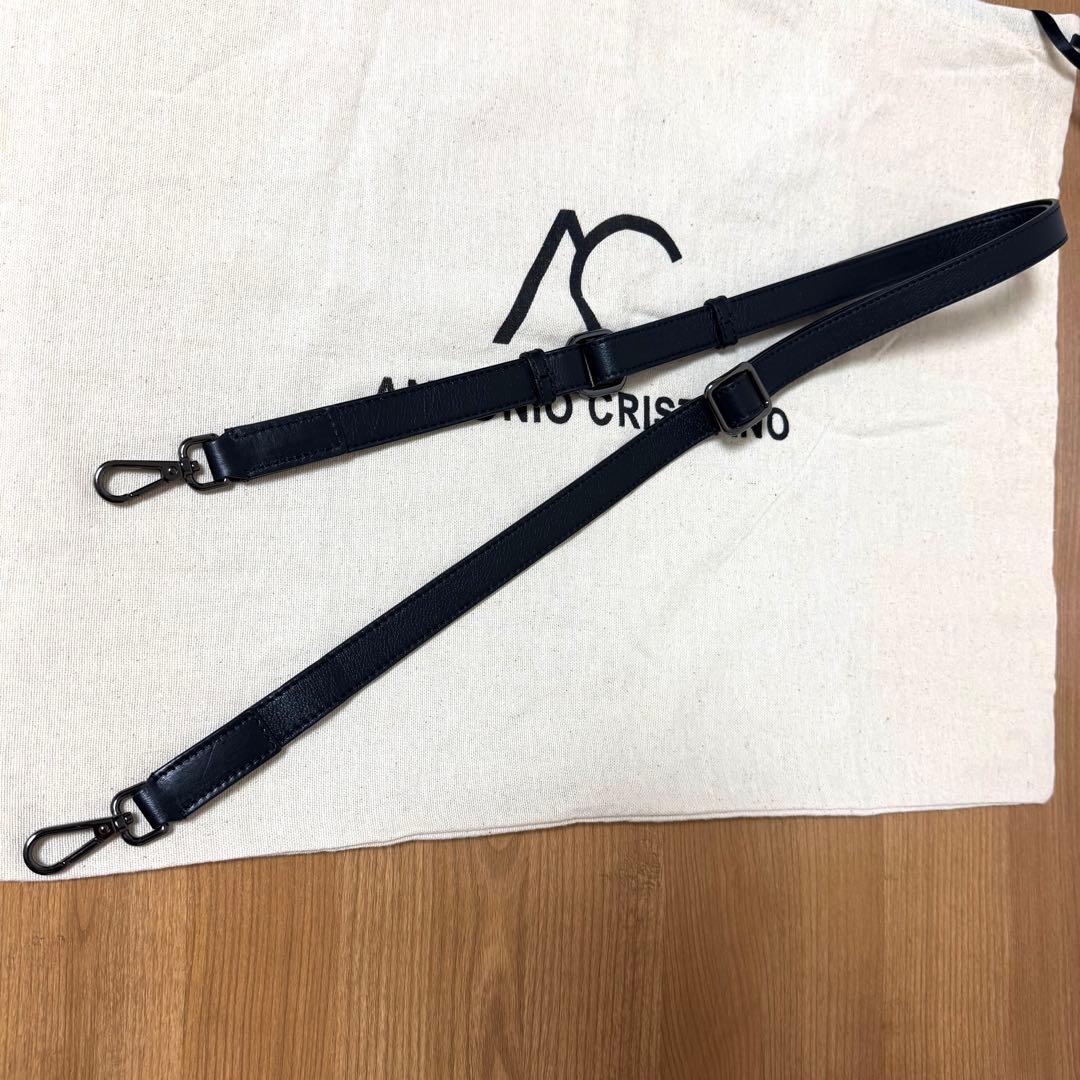 【新品タグ付】ANTONIO CRISTIANO 牛革 ショルダー保存袋付
