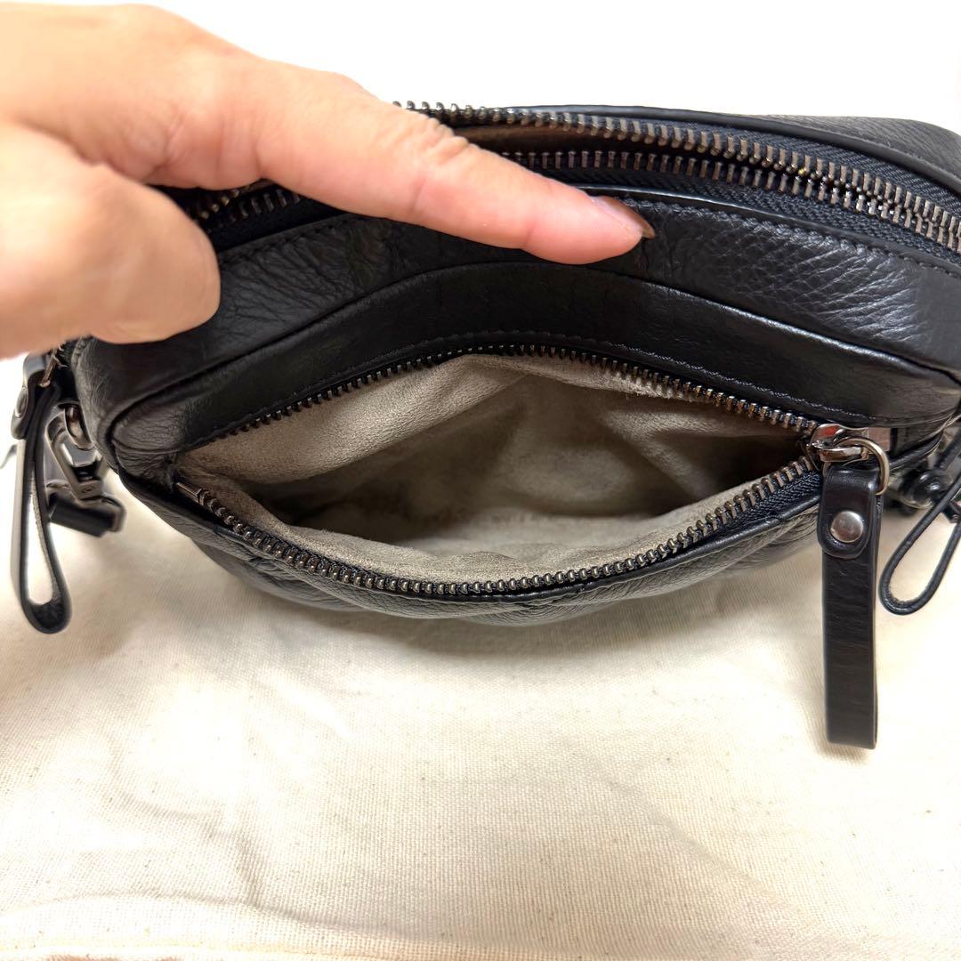 【新品タグ付】ANTONIO CRISTIANO 牛革 ショルダー保存袋付