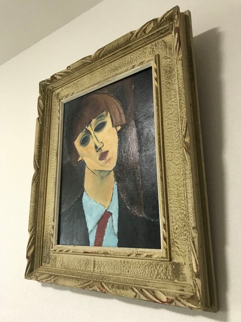 アメデオ・モディリアーニ　ルネ・キスリングの肖像　油絵肉筆模写