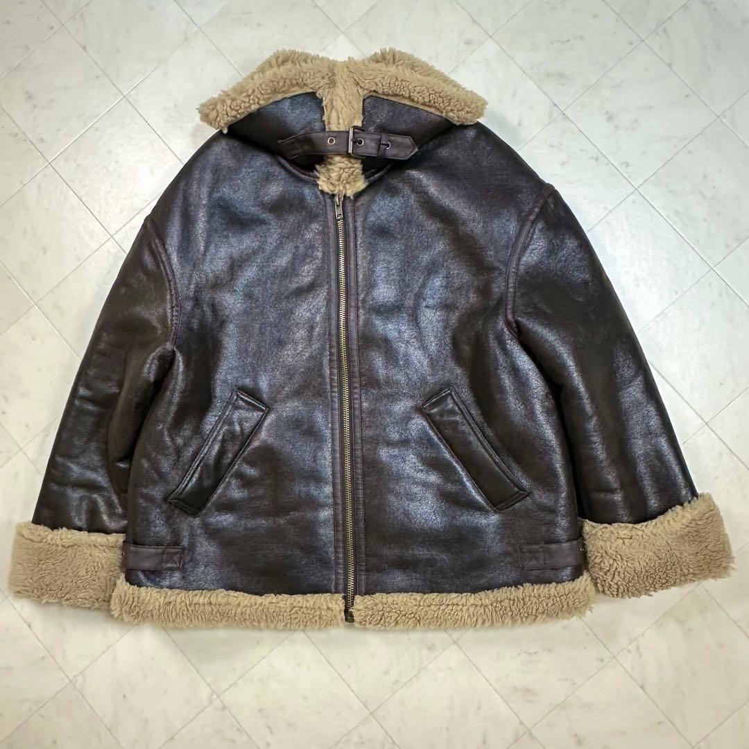 〈美品〉ZARA ザラ【L】ダブルフェイスライダースジャケット