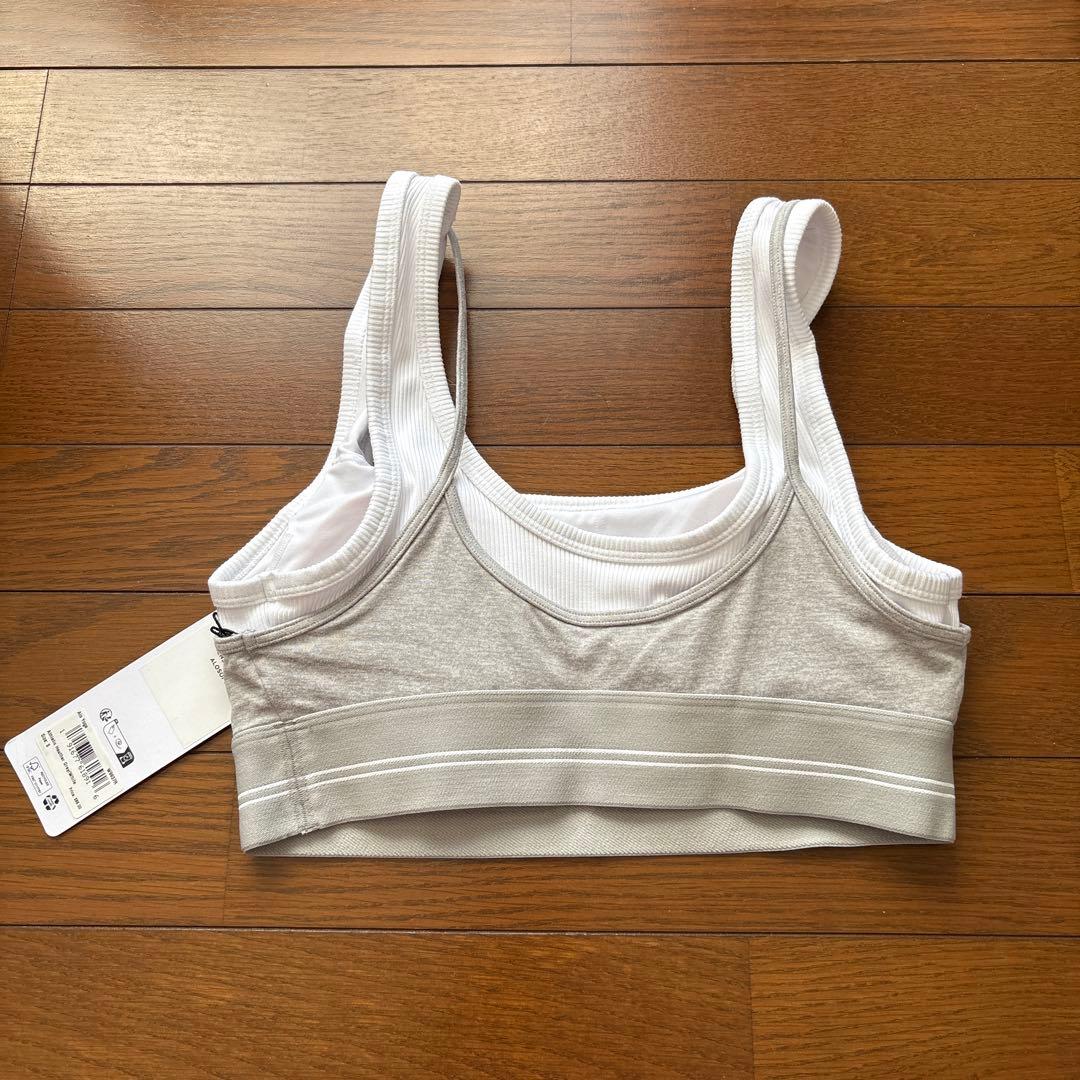【ALO Yoga】新作 ブラトップ グレー 海外Sサイズ
