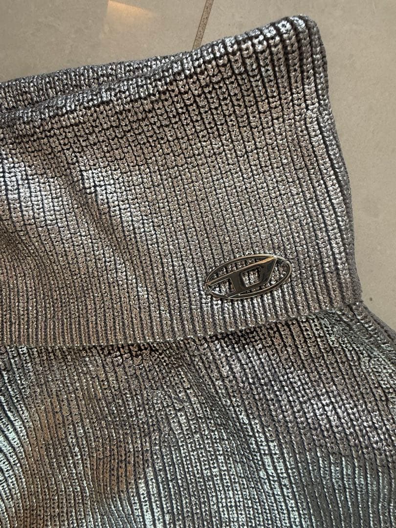 DIESEL シルバー ニットワンピース