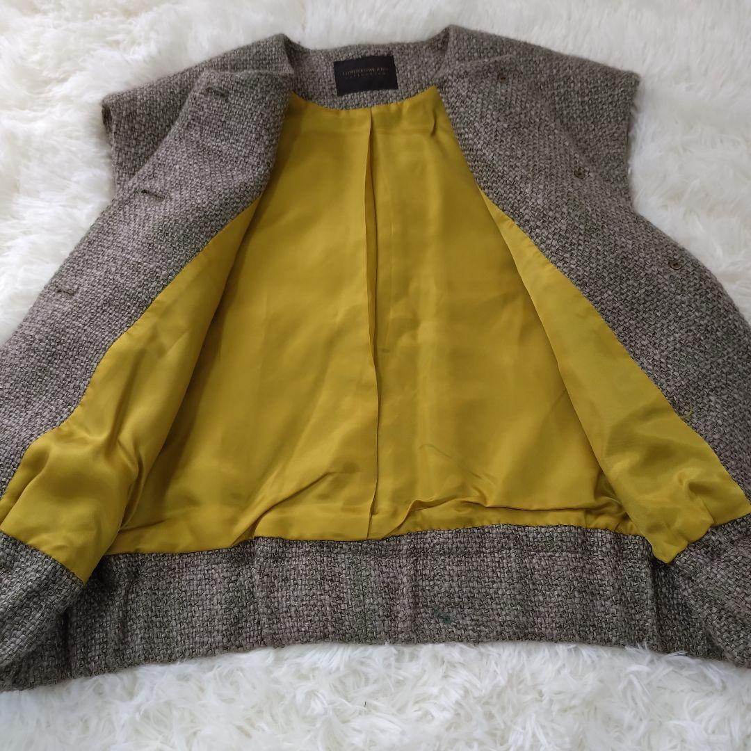 トゥモローランド コレクション ツイード ベスト ジレ ウール 36