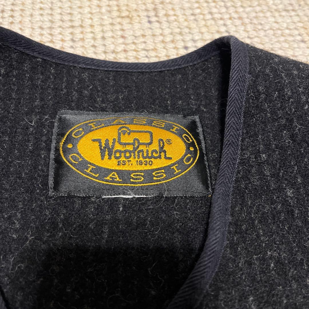 Woolrich CLASSIC ブラック ベスト　ビーチベスト　ごま塩
