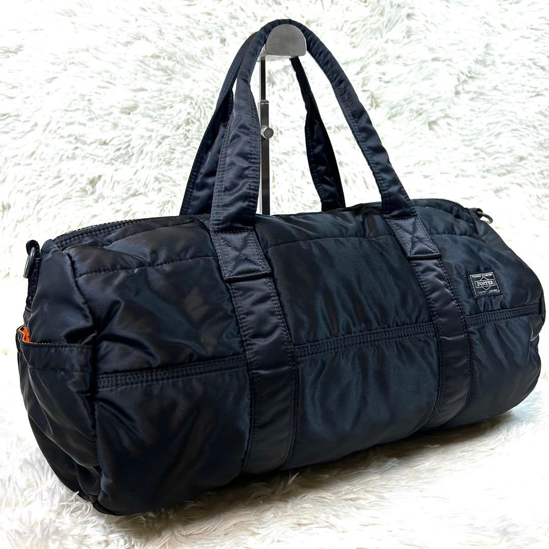 ポーター タンカー ドラムバッグ ボストンバッグ ブラック ナイロン 日本製 黒