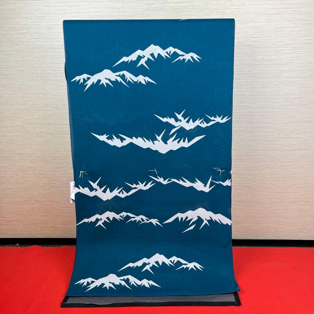 ☆専用☆浴衣 反物 遠山 024 セオアルファ お仕立て代込み バチ衿 創世舎