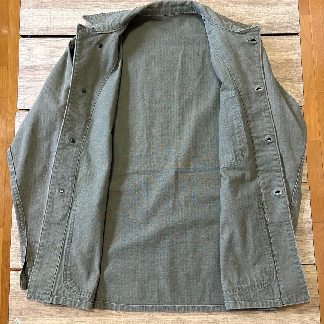 【レア】 US NAVY 40s N-3 HBT カバーオール 大戦 月桂樹