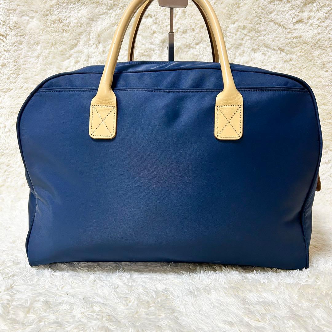 バーバリーゴルフ ボストンバッグ 2way ダッフルバッグ ロゴ刺繍 ネイビー