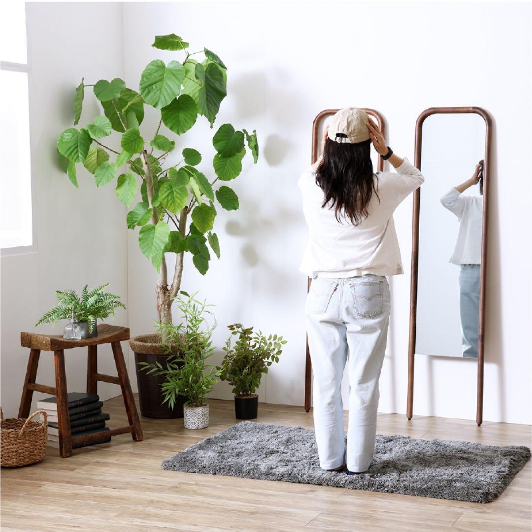 関家具 スタンドミラー 姿見 鏡 ウォールナット 格安