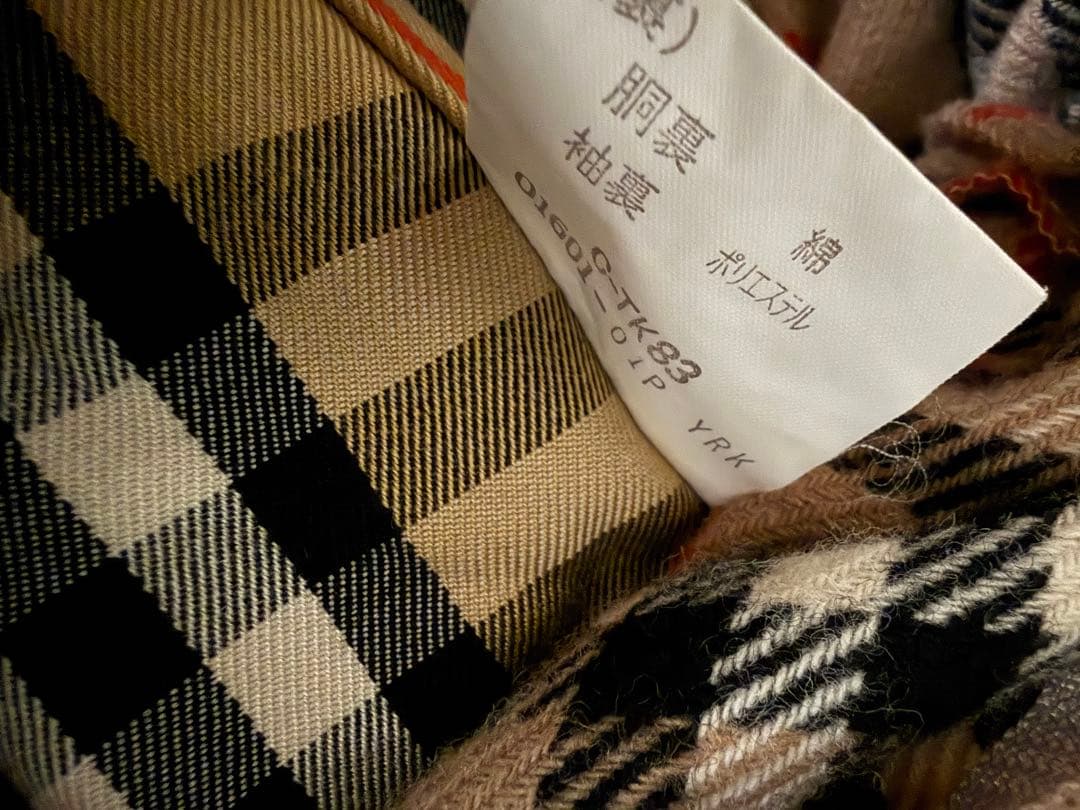 Burberry バーバリー フード付き ノバチェック ライナー コート ロゴ