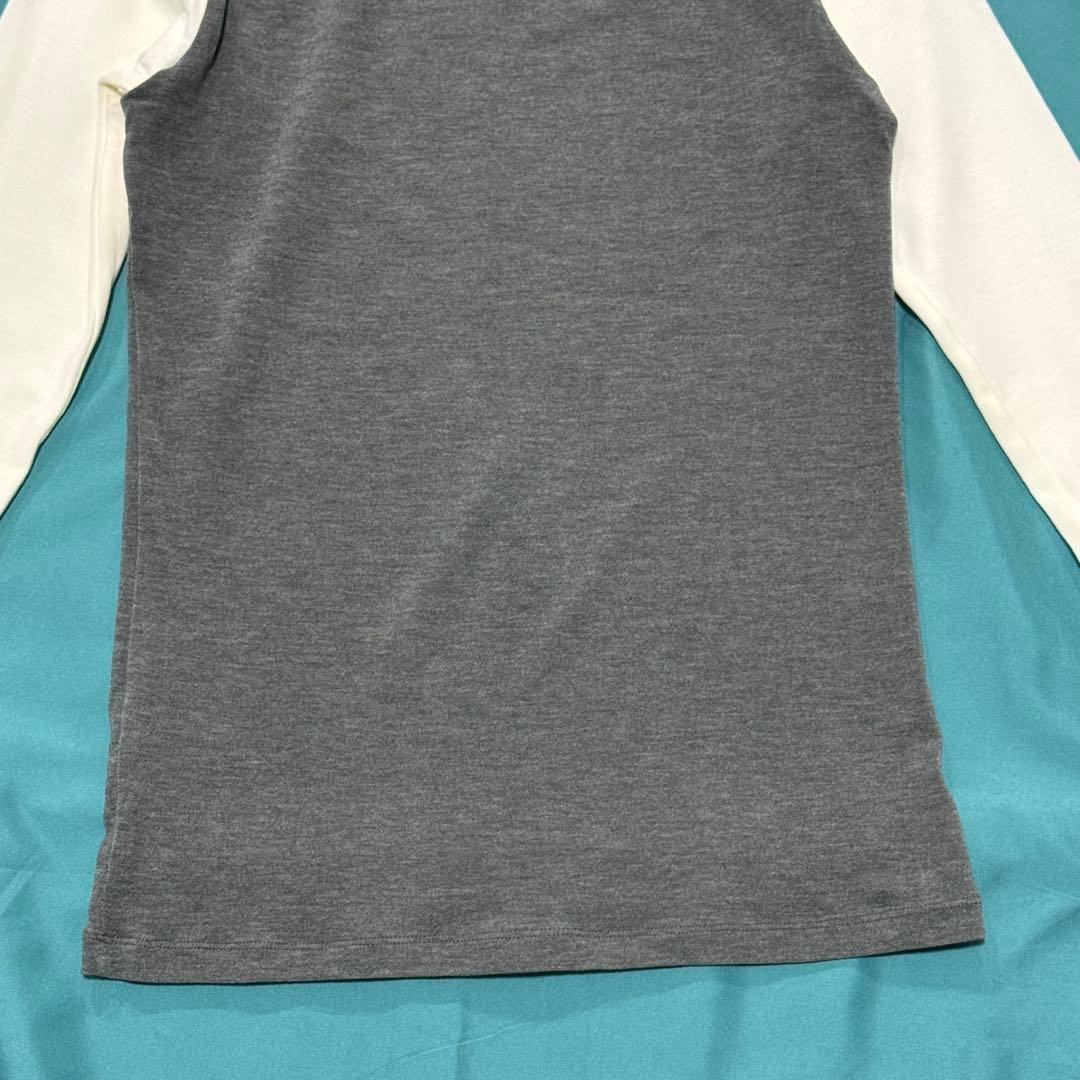 ひろひろさん専用マークアンドロナ　タートルネック長袖シャツ　グレー／ホワイト