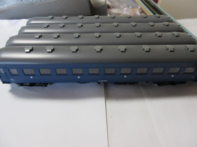 国鉄 オハ35系客車(座席車) 4両セット (ブルー) HOゲージ　未走行車