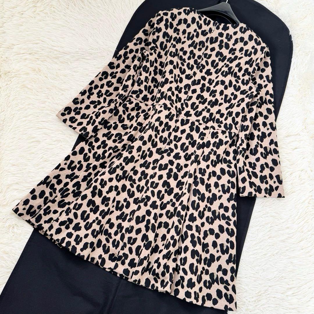 タグ付✨未使用品 ケイトスペード レオパードジャガードドレス 12 大きいサイズ