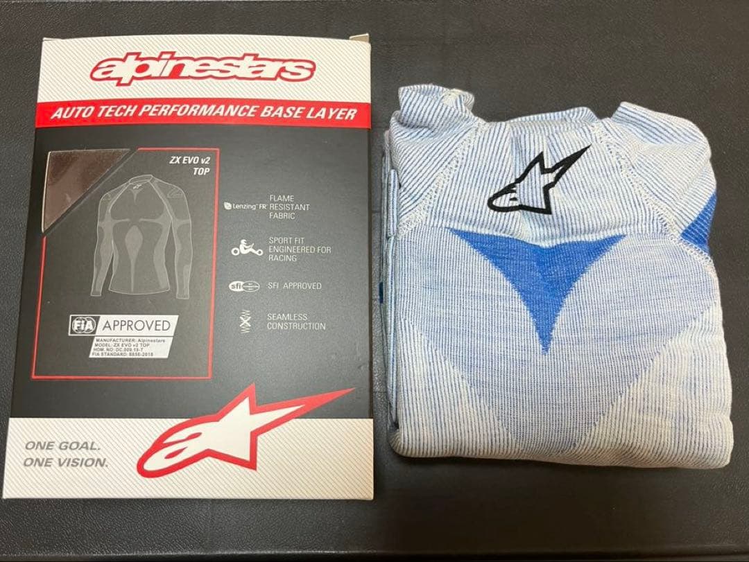 alpinestars ZX TOP EVO V2 ホワイトブルーM/Lサイズ