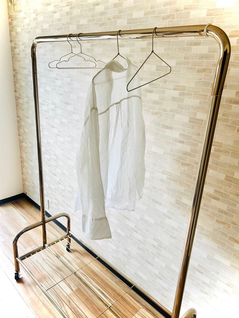 ハンガーラック　アンティーク　ゴールド　スチール　什器