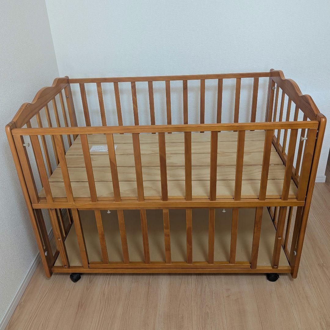 大和屋 yamatoya ラプス W オープン すのこ ベビーベッド