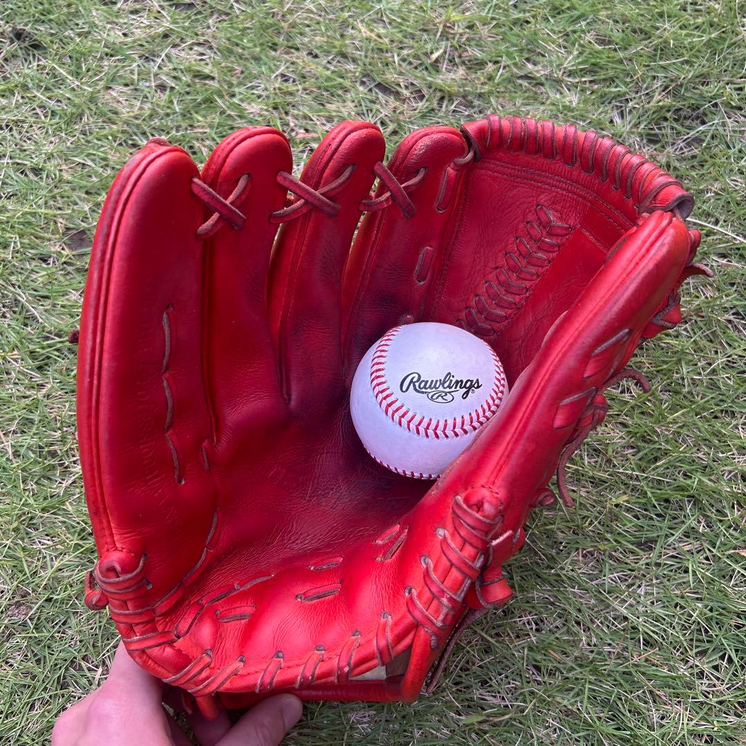 Rawlings ローリングス　硬式用グローブ　投手用　左　赤