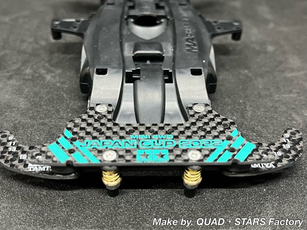 【ミニ四駆・MA用】2軸ATピボットバンパー　ブラック／フルカーボン