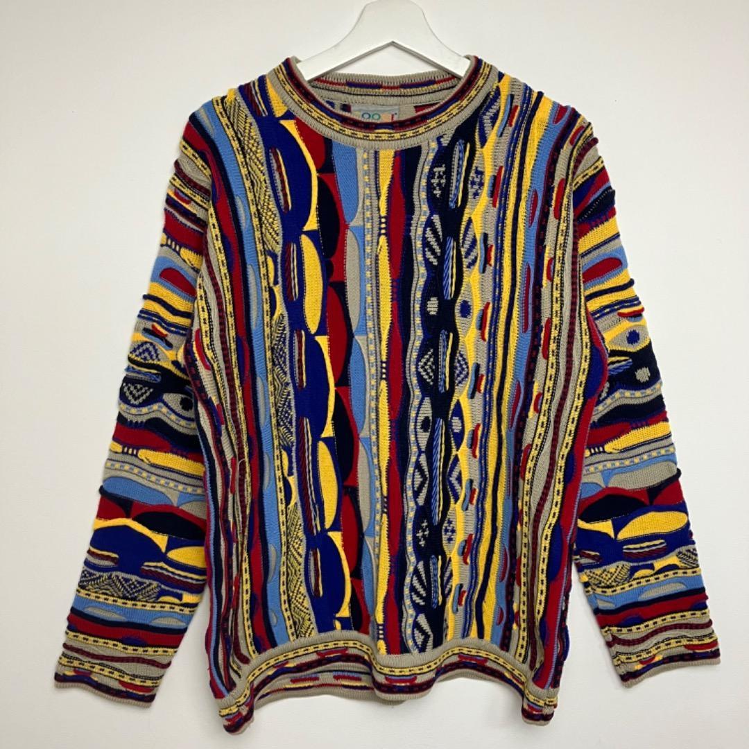 COOGI クージー 3Dニット　カラフル セーター　XL コットン