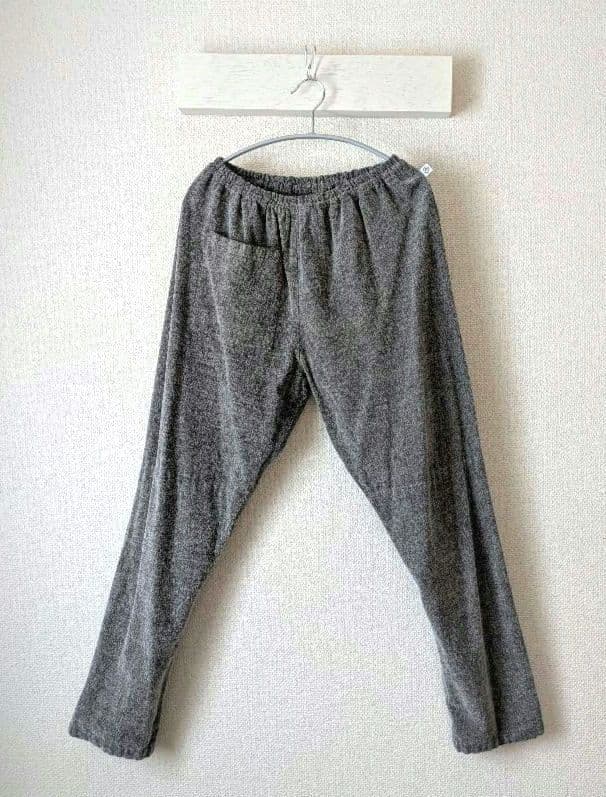 うなぎの寝床 久留米絣のもんぺ 綿モール(無地)　グレー