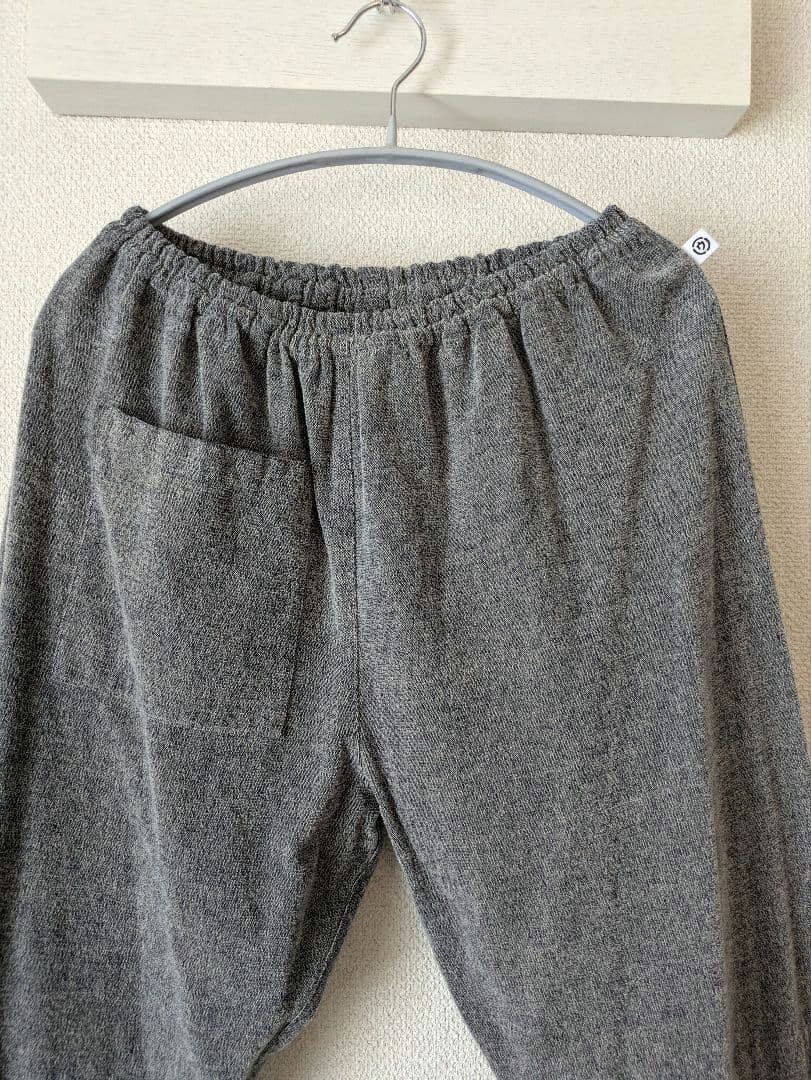 うなぎの寝床 久留米絣のもんぺ 綿モール(無地)　グレー