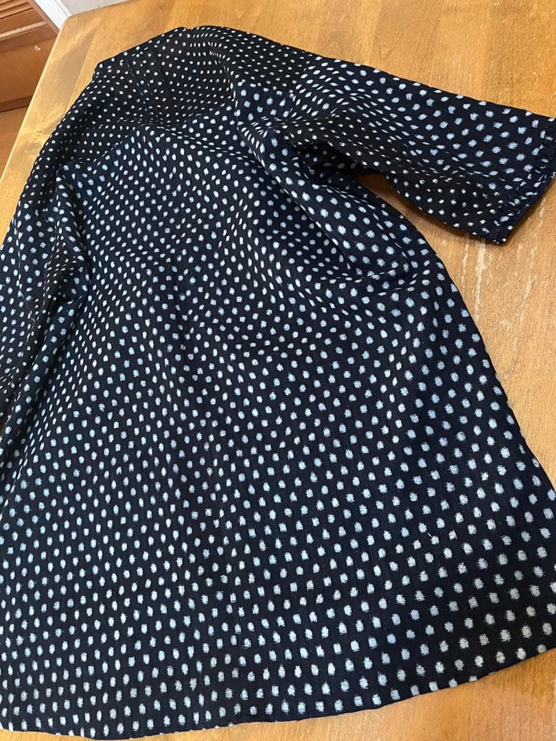 古布リメイク　雪ん子　あられ　チュニック　プルオーバー　七分袖　ハンドメイド