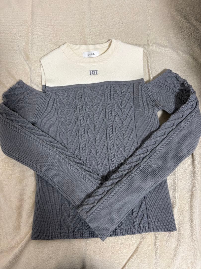 Darich ショルダーオープンニットセットアップ