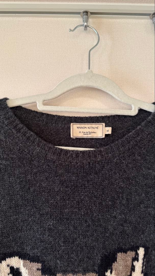 Maison Kitsune メゾン キツネ フォックスヘッド セーター XL
