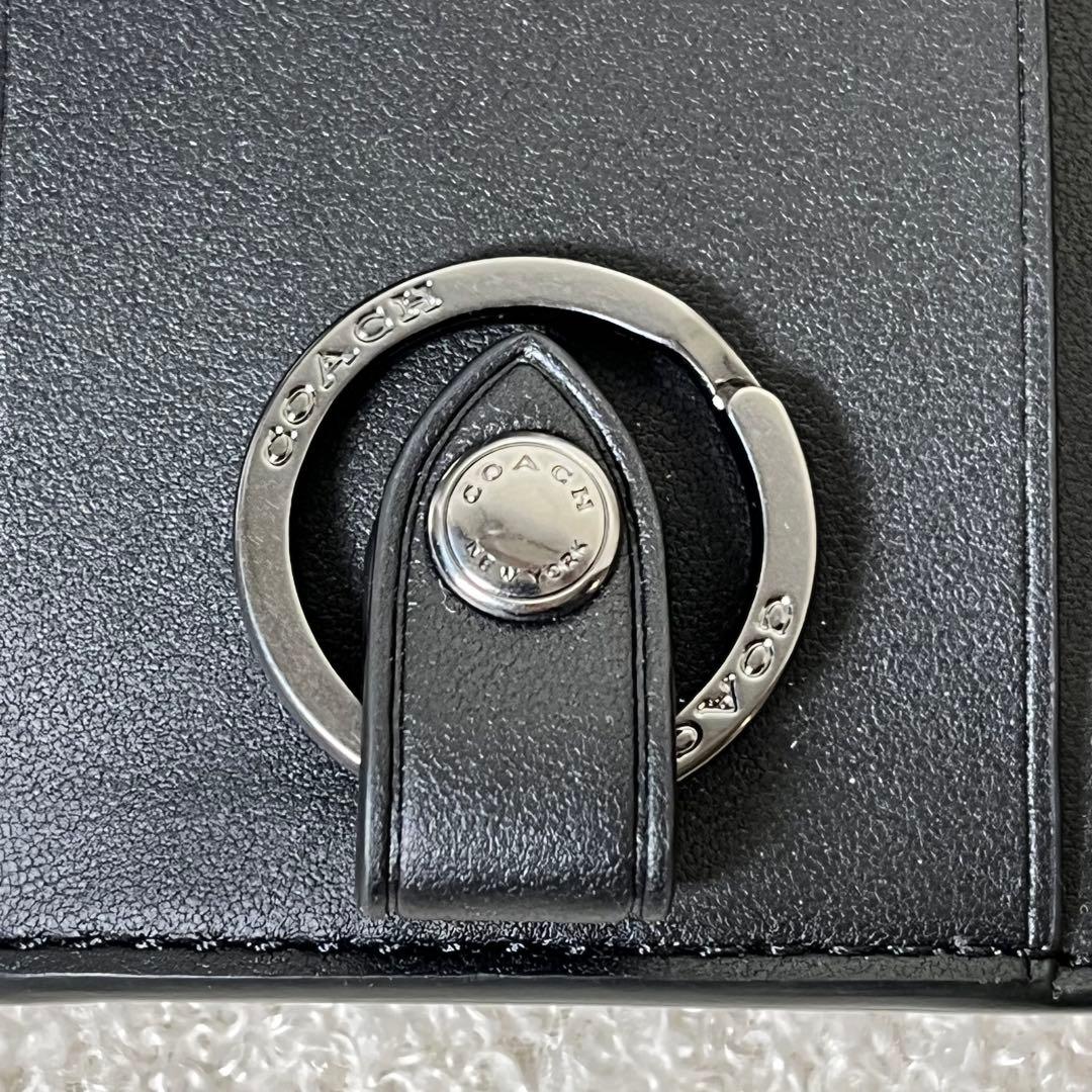 新品未使用　COACH キーケース　キーリング　シグネチャー　5連　保存袋付き