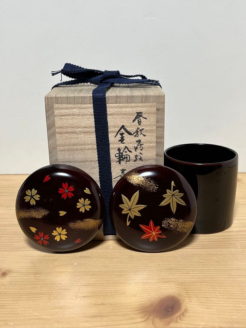 奥津一心斉　金輪寺棗　春秋蒔絵