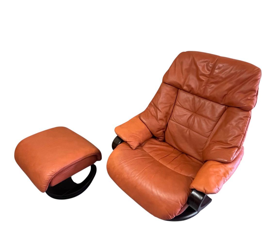 himollaヒモラ ゼロストレス リクライニングチェア&オットマン 本革