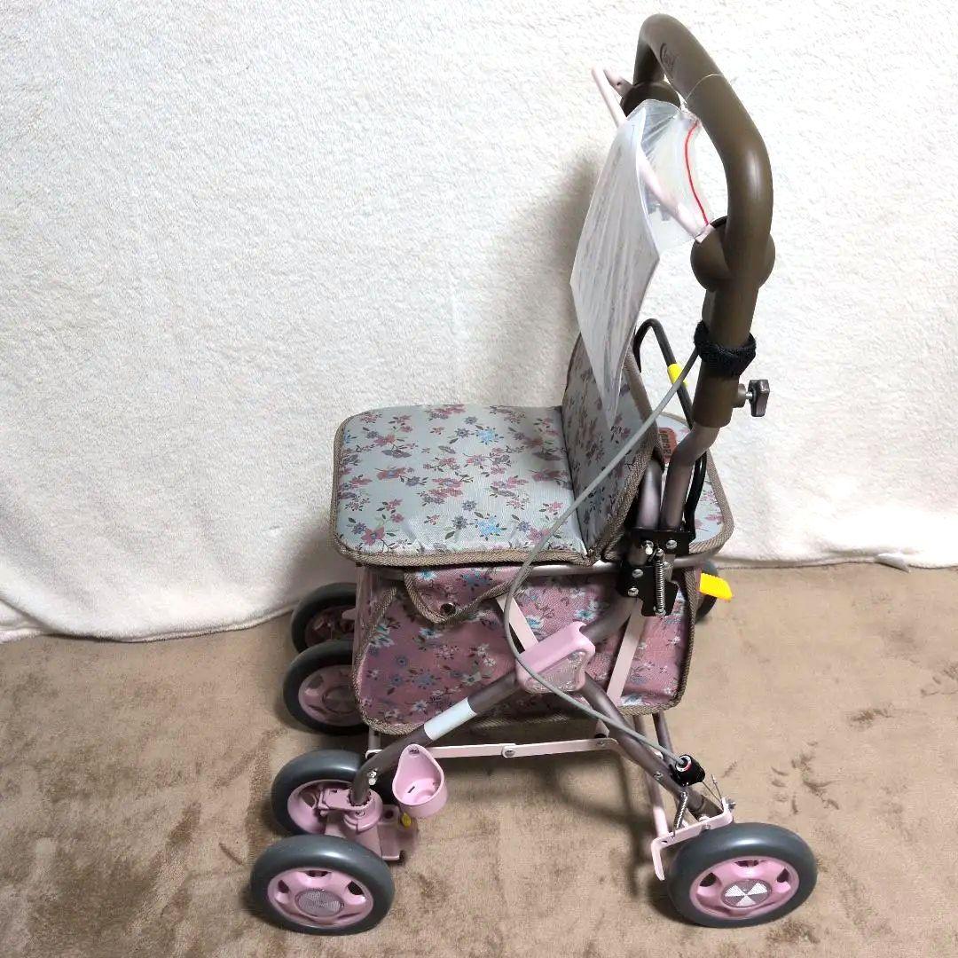 幸和製作所 ルーティ フラワーピンク シルバーカー 折りたたみ　SIMD01