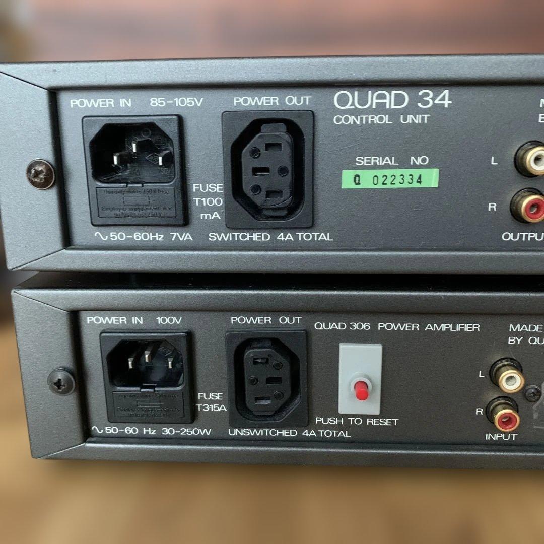 QUAD34コントロールアンプ／306パワーアンプ セット
