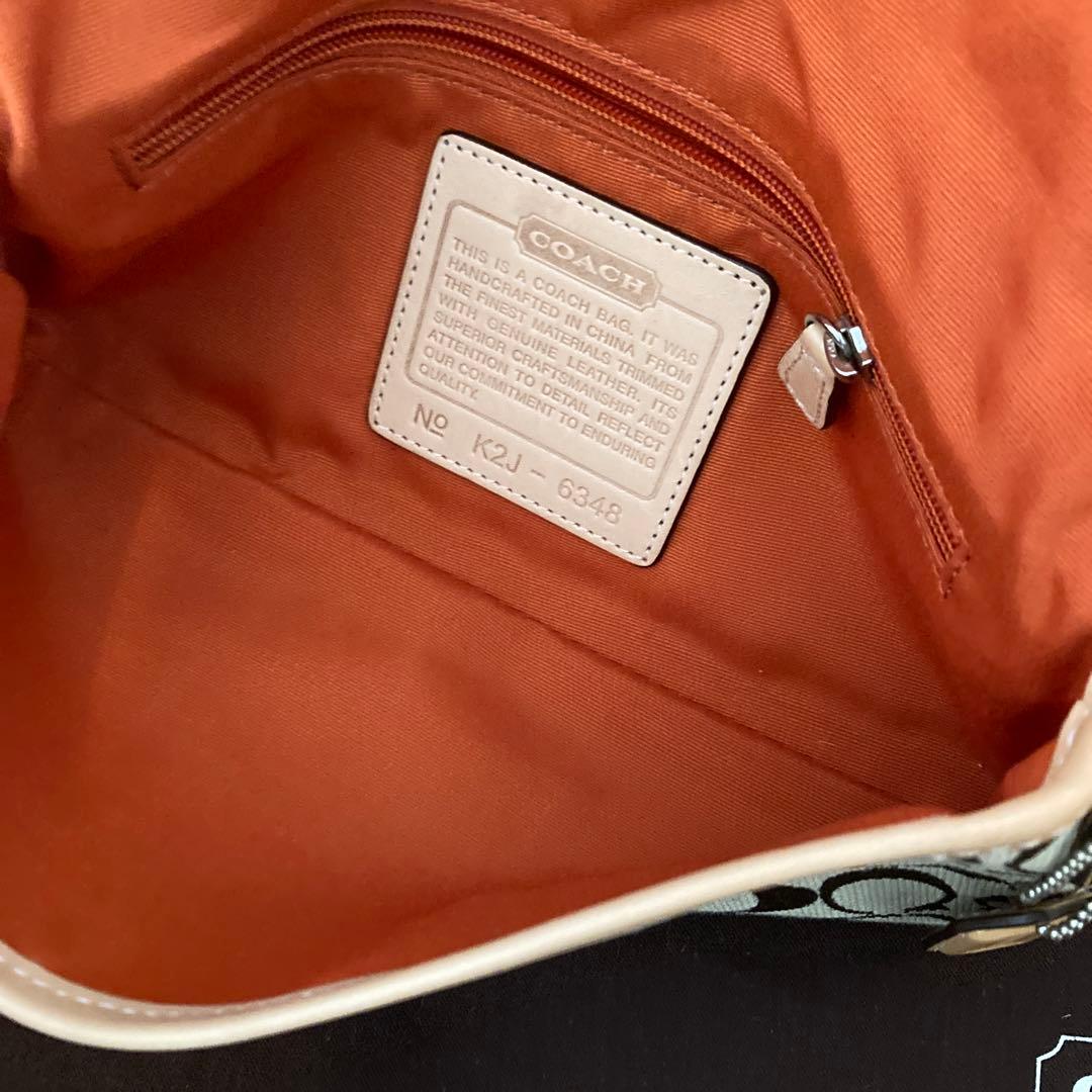 COACH ロゴ柄 クラッチバッグ ベージュ/ブラウン