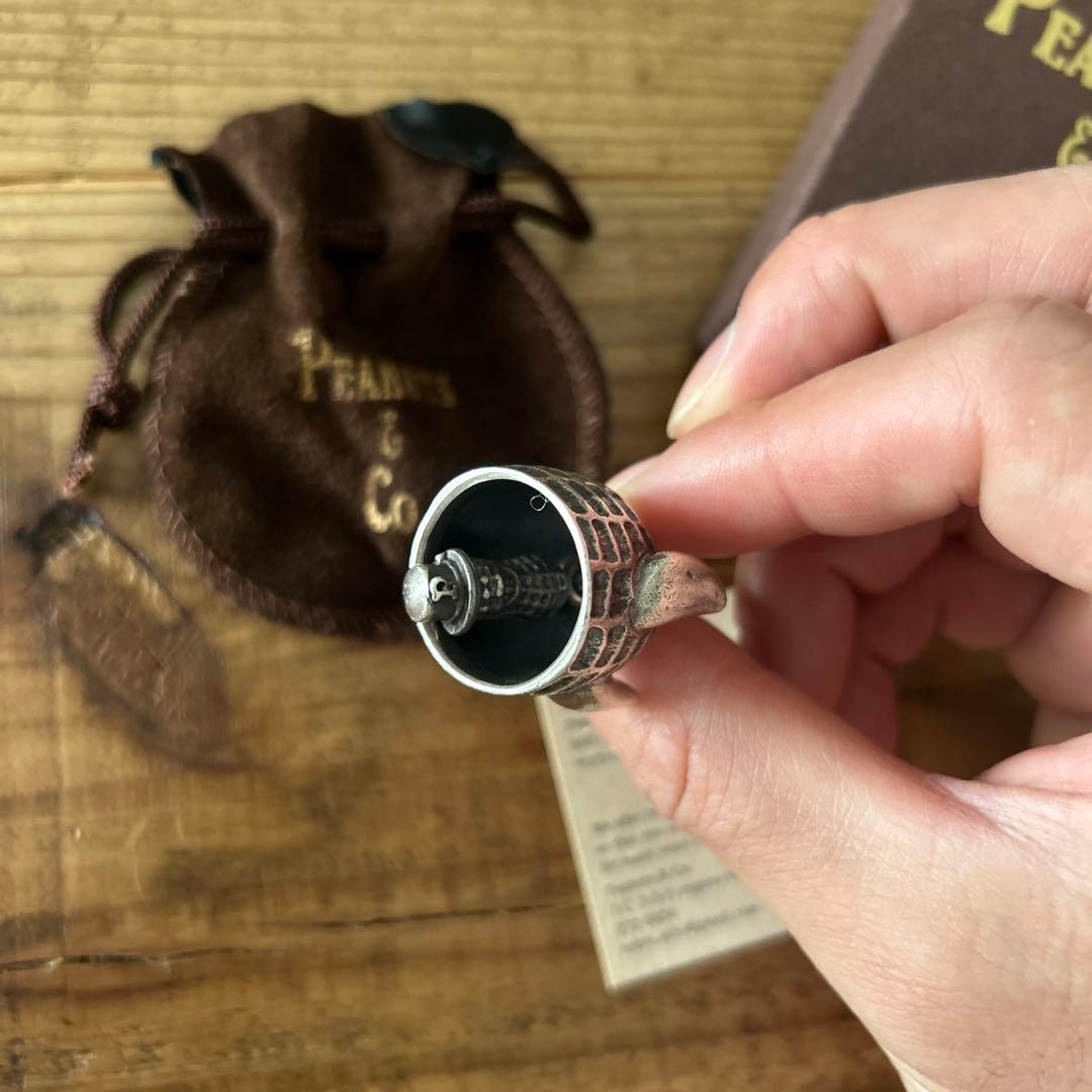 PEANUTS & Co. × PORKCHOPシルバーキーホルダー