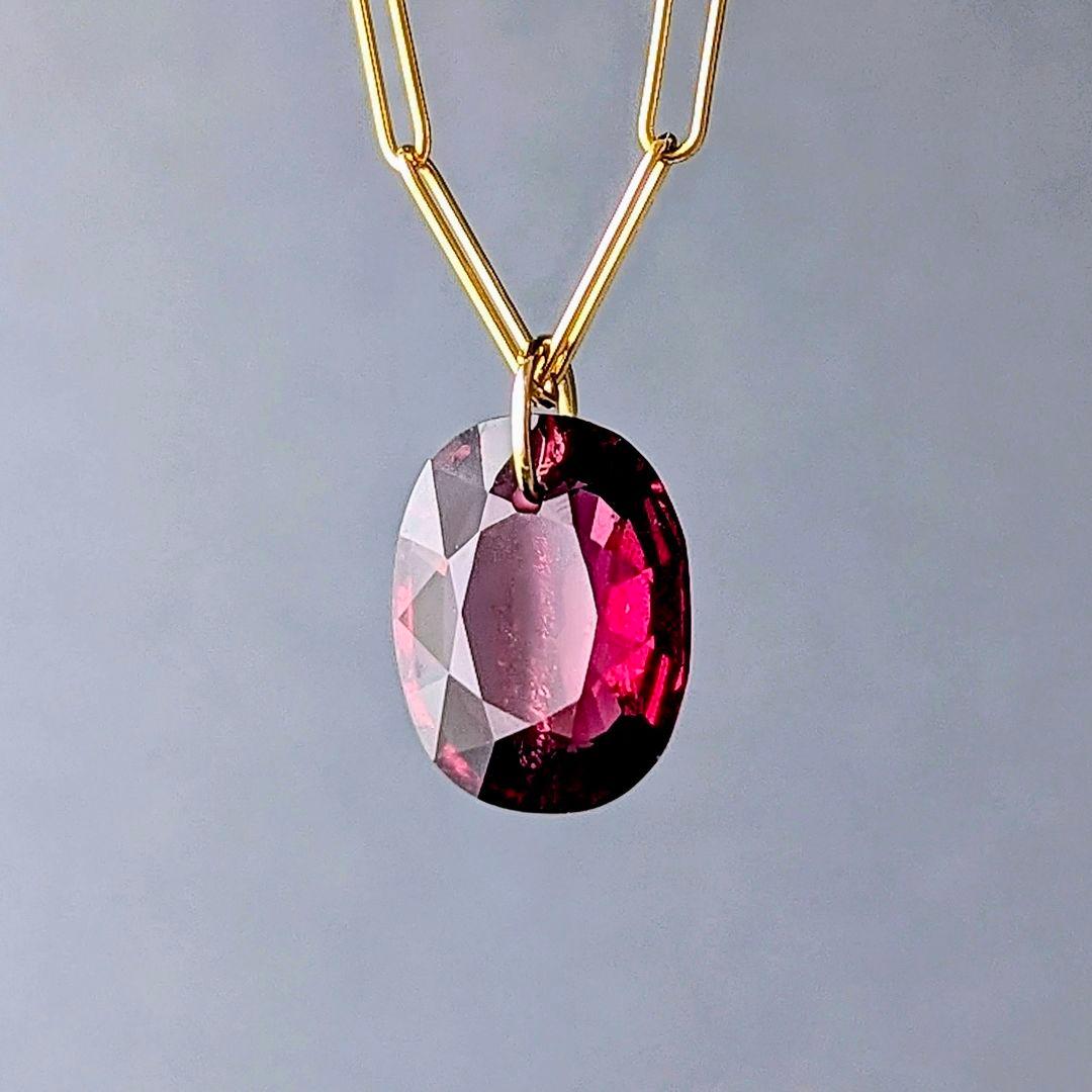 ♢容音♢訳あり♢K18 ロードライトガーネット 4.6ct チャーム