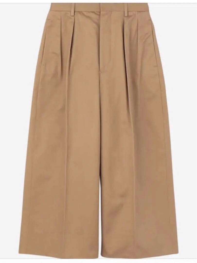 SCYE BASICS サンホアキン　チノ　クロップド　ワイドパンツ　ベージュ