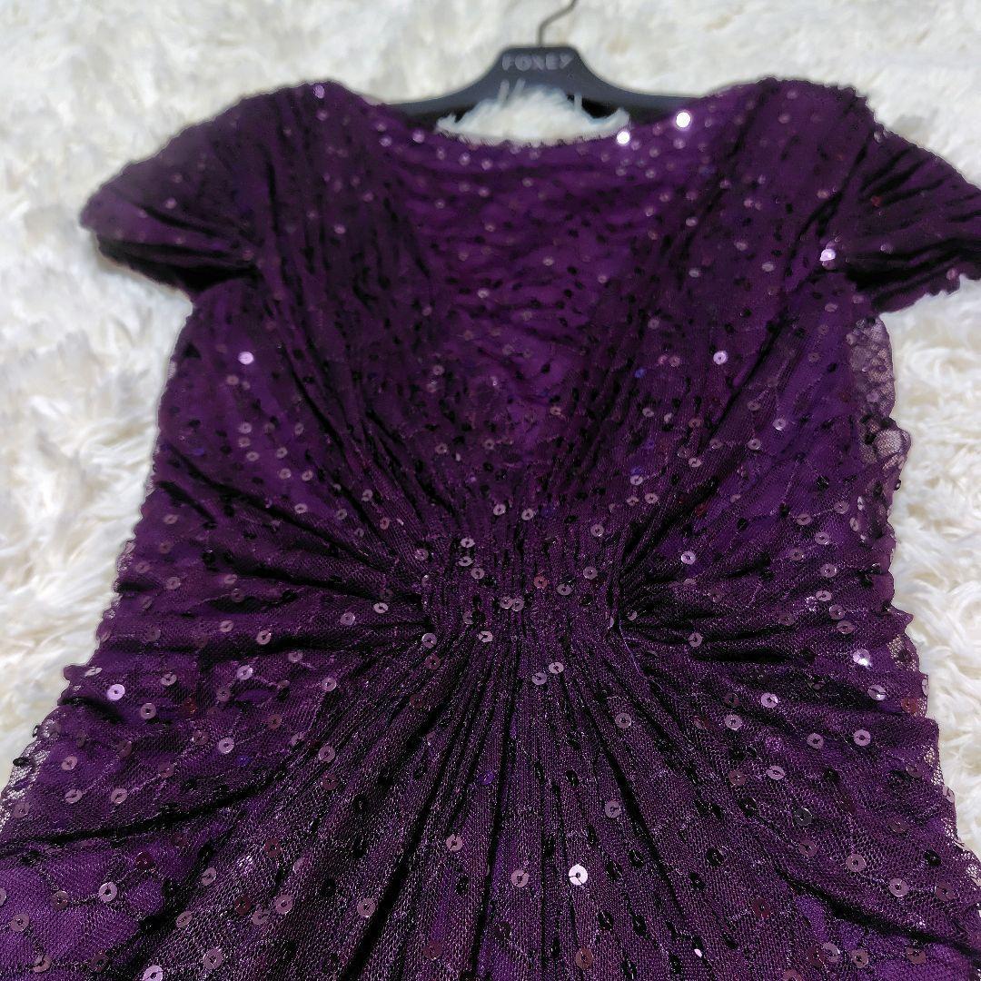 【未使用品♡美シルエット】タダシショージ　スパンコールカクテルドレス　S