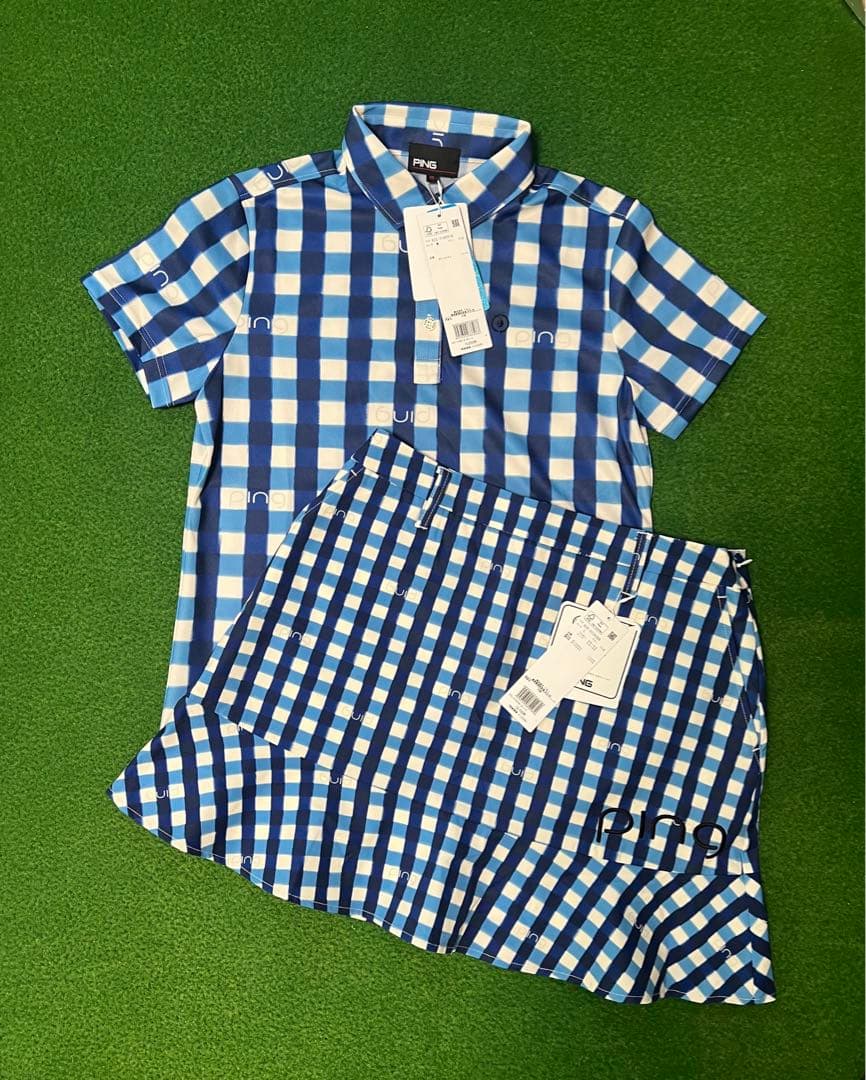 ★連休セール★セットアップ/スカートL、ポロシャツMサイズ/新品/PING