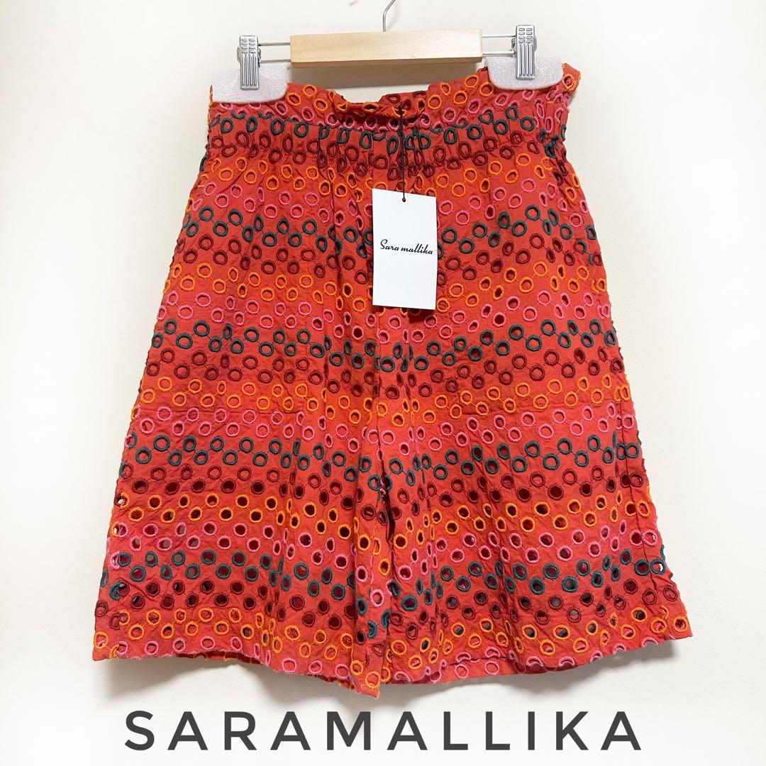 Sara mallikaサラマリカ ショートパンツ サークル刺しゅう ボトムス