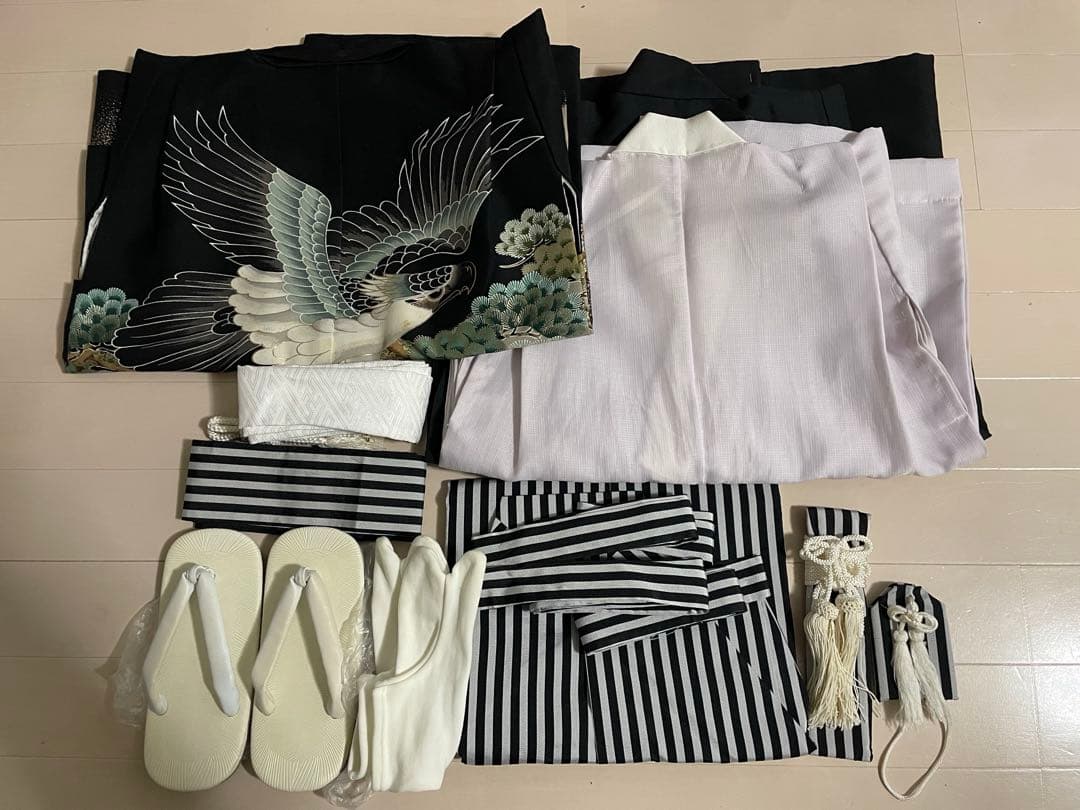 七五三　3歳男の子　着物 羽織 袴 フルセット