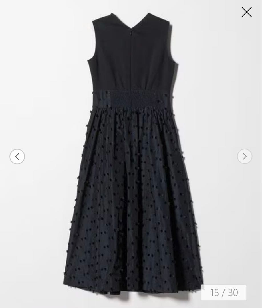 美品 2024 リボン カットジャガード コンビ ワンピース ウォッシャブル