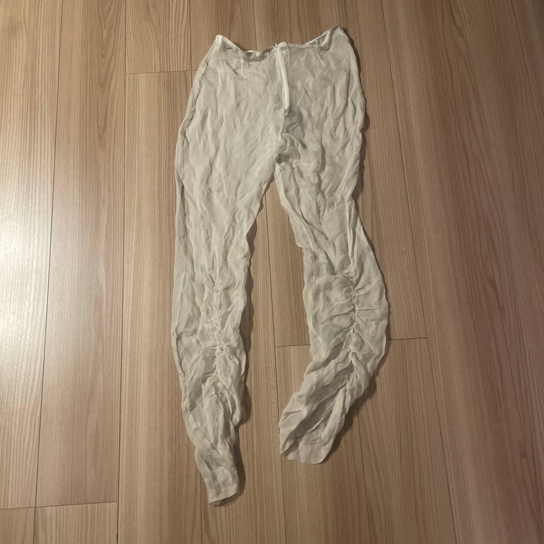 A.F.VANDEVORST シースルーホワイト ギャザーレギンス34