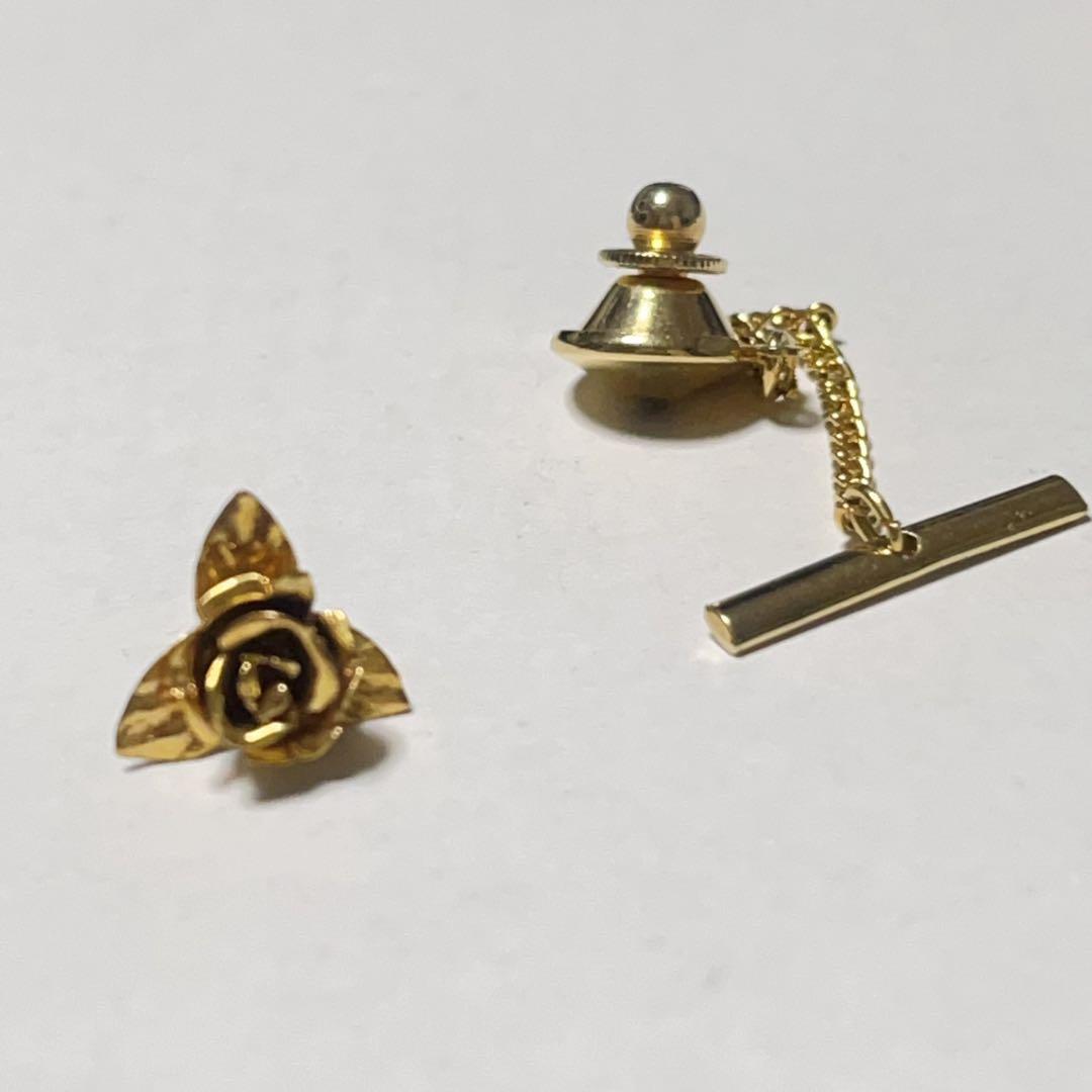 最終価格！ 18金　バラ　薔薇　花　ピンブローチ　ヴィンテージ