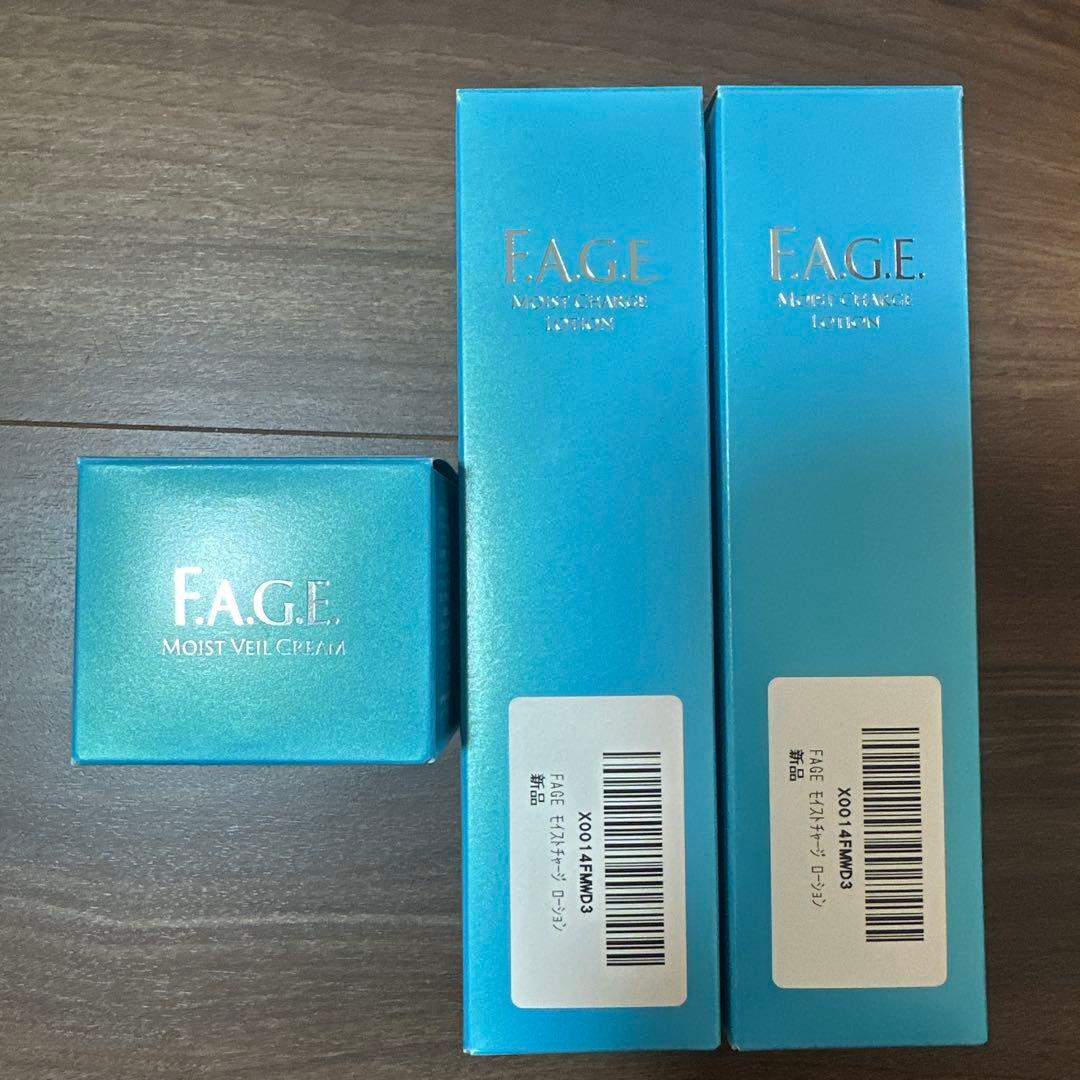 F.A.G.E. モイスチャーローション 120ml、モイストベールクリーム