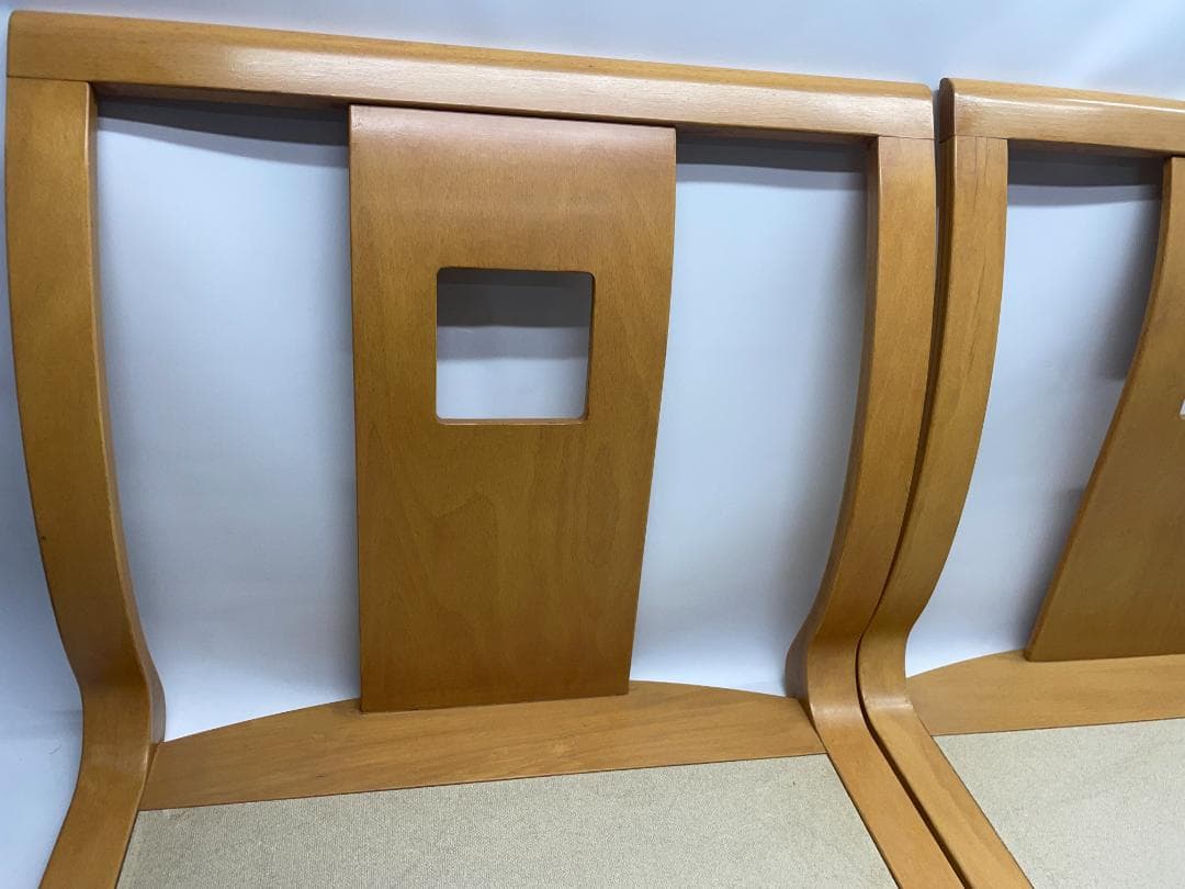 高級座椅子　日本家具　木製　和モダン座椅子 4脚セット 04c24