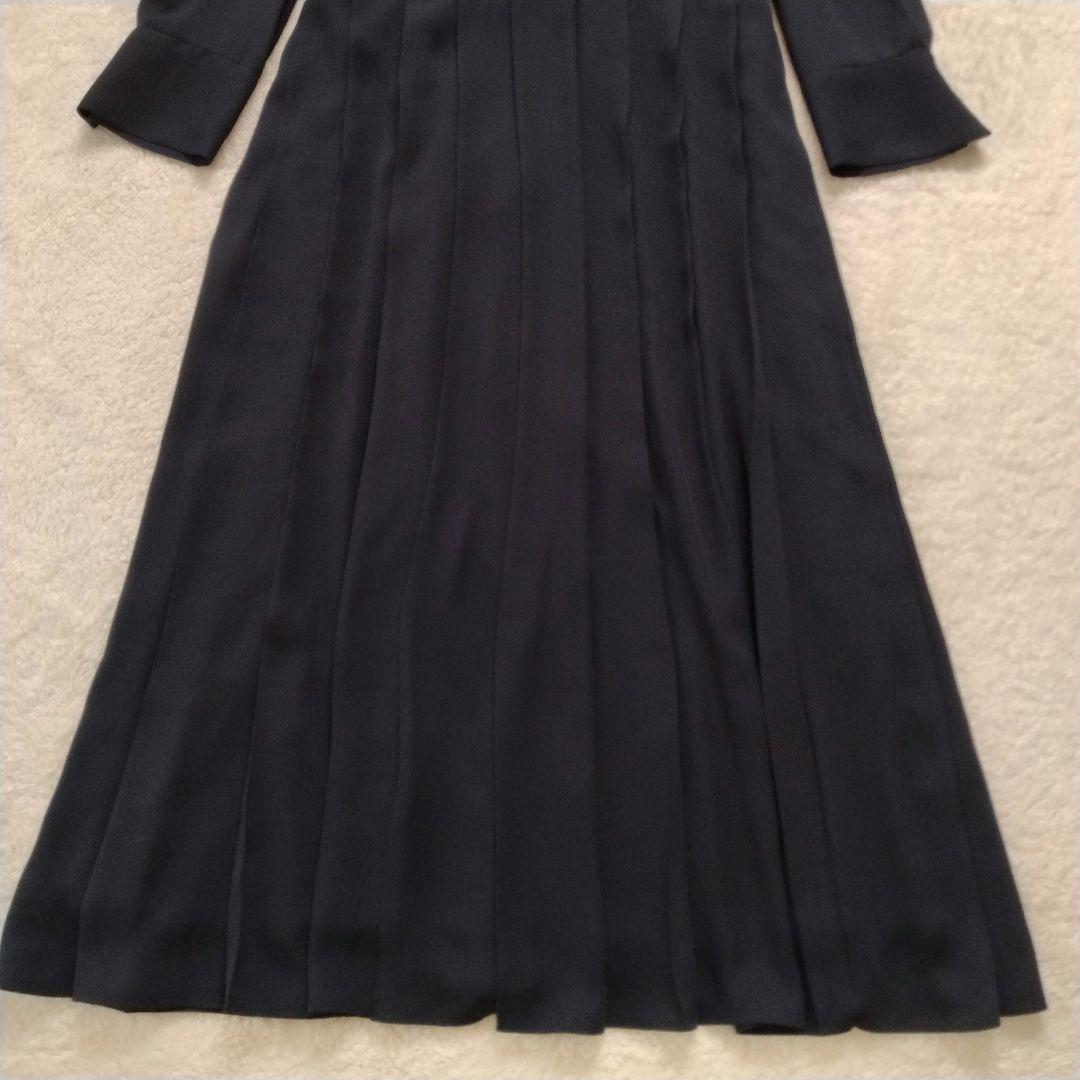 saya00b025　セルフォード　ボウタイプリーツワンピース　ロング